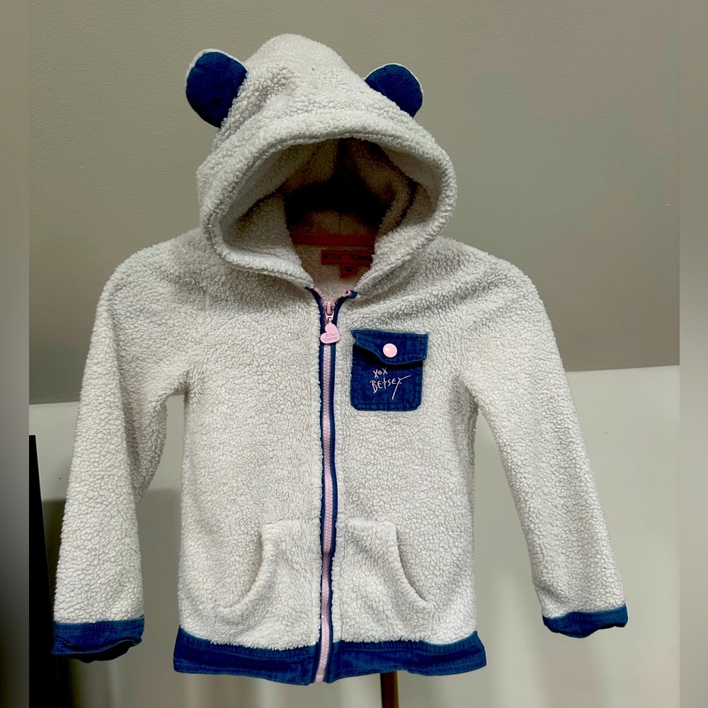 Betsey Johnson Girls Zip Up Hoodie Jacket Size 6/6X